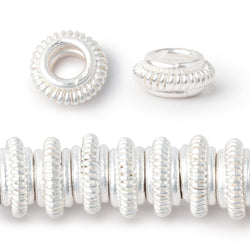 10mm Pinwheel Spacer with 4mm Large Hole 8 inch 43 Beads (ONLINE ORDER ONLY)