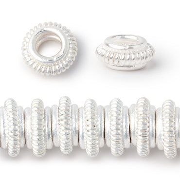 10mm Pinwheel Spacer with 4mm Large Hole 8 inch 43 Beads (ONLINE ORDER ONLY)