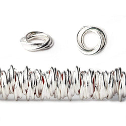 10mm Plain Mobius Spacers with 5mm Large Hole 8 inch 80 Beads (ONLINE ORDER ONLY)