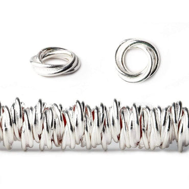 10mm Plain Mobius Spacers with 5mm Large Hole 8 inch 80 Beads (ONLINE ORDER ONLY)
