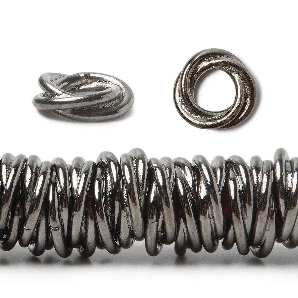 10mm Plain Mobius Spacers with 5mm Large Hole 8 inch 80 Beads (ONLINE ORDER ONLY)