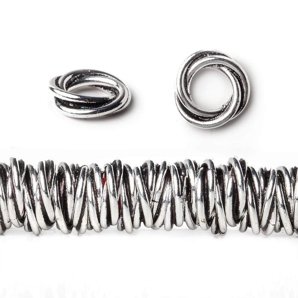 10mm Plain Mobius Spacers with 5mm Large Hole 8 inch 80 Beads (ONLINE ORDER ONLY)