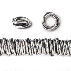 10mm Plain Mobius Spacers with 5mm Large Hole 8 inch 80 Beads (ONLINE ORDER ONLY)