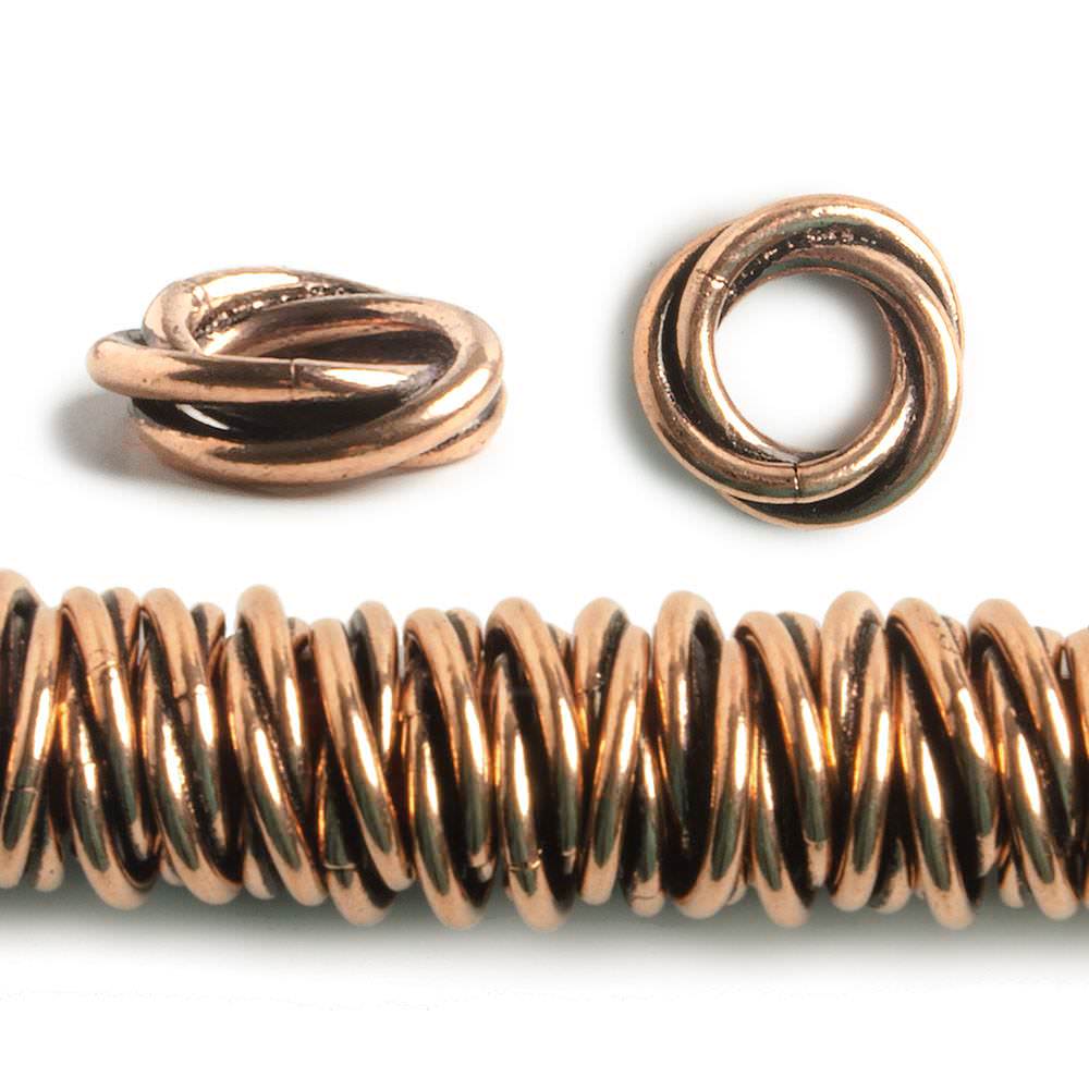 10mm Plain Mobius Spacers with 5mm Large Hole 8 inch 80 Beads (ONLINE ORDER ONLY)