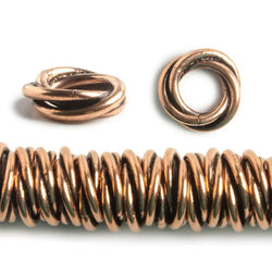 10mm Plain Mobius Spacers with 5mm Large Hole 8 inch 80 Beads (ONLINE ORDER ONLY)