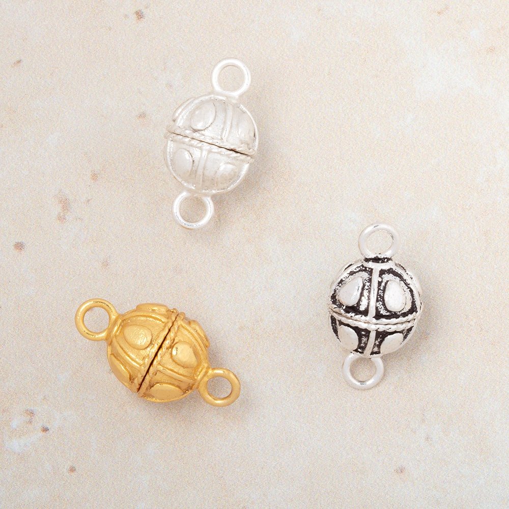 10mm Plain Pear Design Magnetic Clasp 1 piece (ONLINE ORDER ONLY)