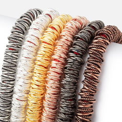 10mm Plain & Twist Mobius Spacers with 5mm Large Hole 8 inch 82 Beads (ONLINE ORDER ONLY)