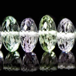 10mm Prasiolite Faceted Rondelles 16 inch 59 beads AA Grade (ONLINE ORDER ONLY)