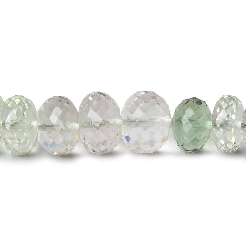 10mm Prasiolite Faceted Rondelles 16 inch 59 beads AA Grade (ONLINE ORDER ONLY)