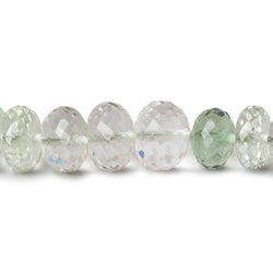10mm Prasiolite Faceted Rondelles 16 inch 59 beads AA Grade (ONLINE ORDER ONLY)