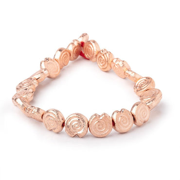 10mm Rose Gold plated Copper Spiral Beads 8 inch 21 pieces (ONLINE ORDER ONLY)