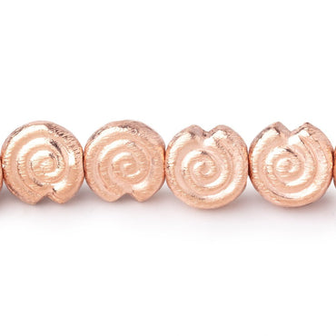 10mm Rose Gold plated Copper Spiral Beads 8 inch 21 pieces (ONLINE ORDER ONLY)