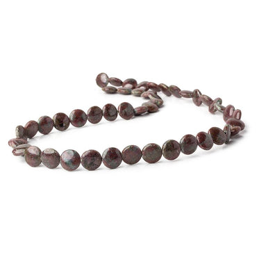 10mm Ruby in Kyanite plain coins 18 inch 47 beads (ONLINE ORDER ONLY)