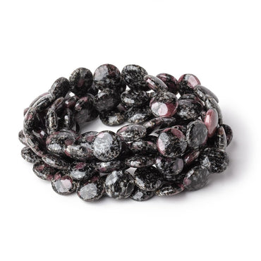 10mm Ruby Red Spinel in Biotite Plain Coin Beads 18 inch 47 pieces (ONLINE ORDER ONLY)