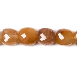 10mm Rutilated Quartz Faceted Cube Beads 16 inch 41 pieces (ONLINE ORDER ONLY)