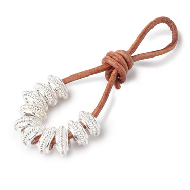 10mm Pinwheel Design Spacer Set of 10 Large Hole Beads (ONLINE ORDER ONLY)