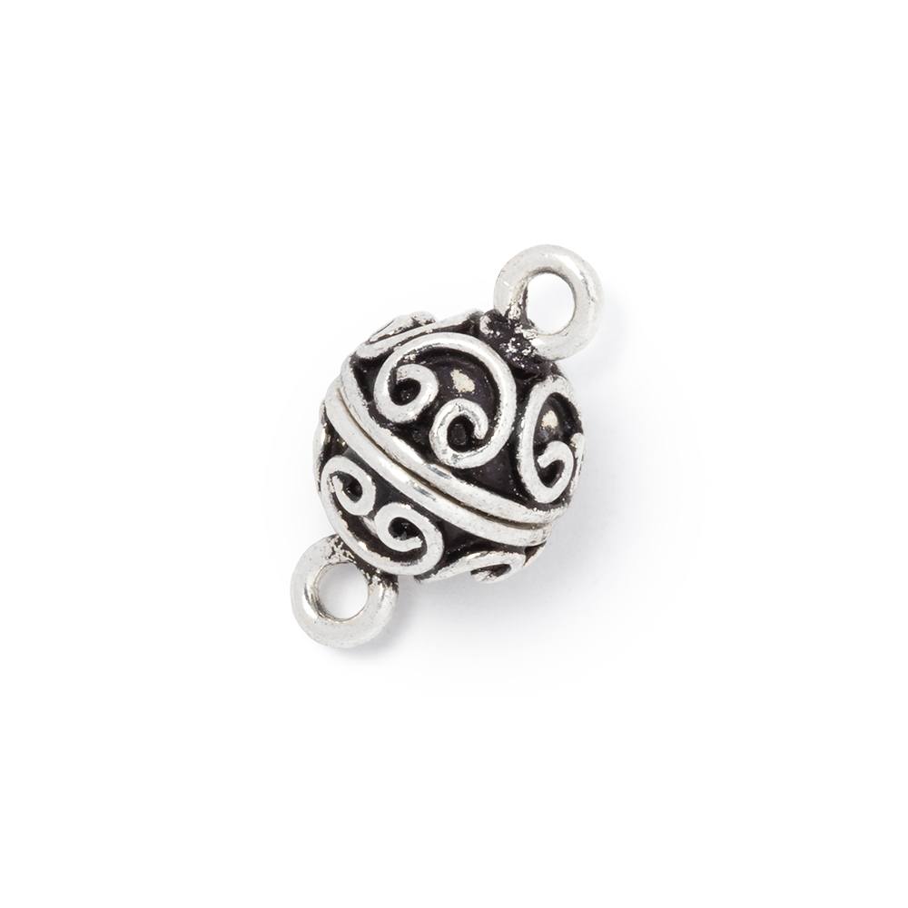 10mm Simple Scroll Design Magnetic Clasp 1 piece (ONLINE ORDER ONLY)