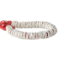 10mm Sterling Silver Plated Copper Twist and Plain Jumpring 8 inch 96 beads (ONLINE ORDER ONLY)