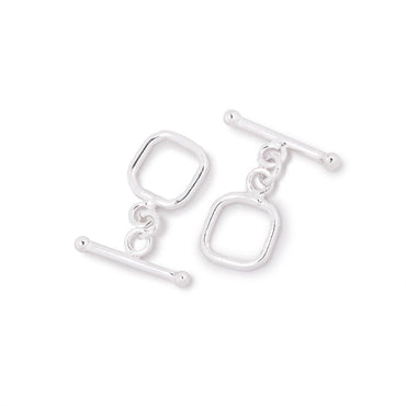 10mm Sterling Silver Rounded Square Toggle 1 piece (ONLINE ORDER ONLY)
