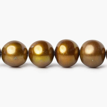 10mm Toffee Brown Off Round Freshwater Pearls 16 inch 42 pieces (ONLINE ORDER ONLY)