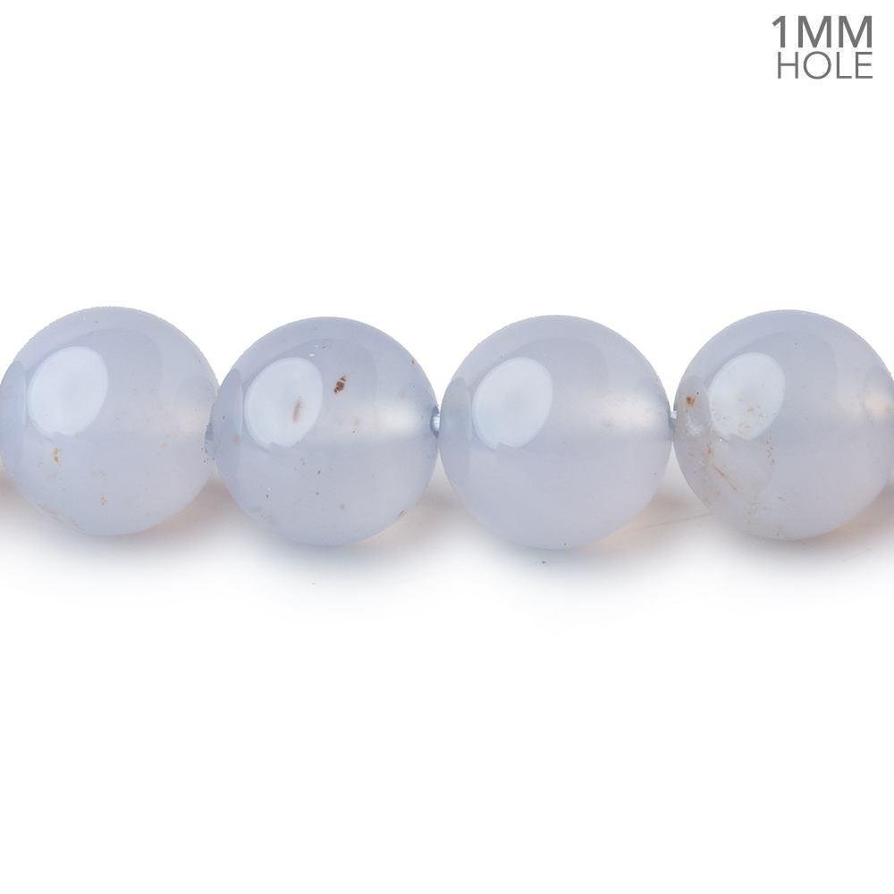 10mm Turkish Blue Chalcedony Plain Round Beads 15.5 inch 38 pieces (ONLINE ORDER ONLY)