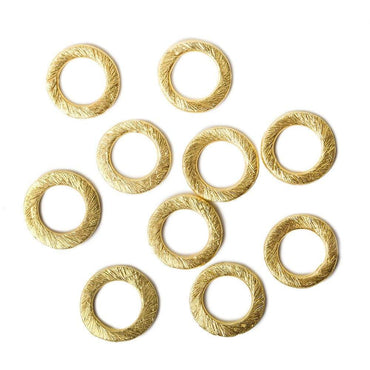10mm Vermeil brushed Jump Ring Set of 10 pieces (ONLINE ORDER ONLY)