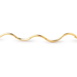 10mm x 1mm 22kt Gold Plated  Copper Curved Tube Beads 7.5 inch 20 pieces (ONLINE ORDER ONLY)