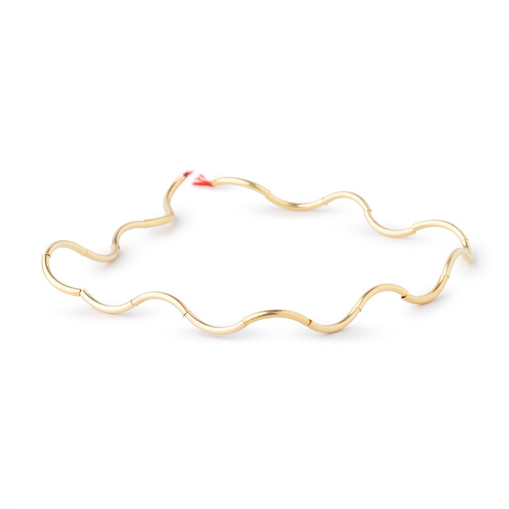 10mm x 1mm 22kt Gold Plated  Copper Curved Tube Beads 7.5 inch 20 pieces (ONLINE ORDER ONLY)