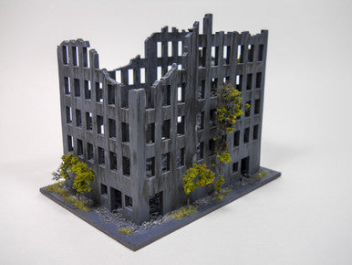 Ruined City Building, 7" x 3" (MDF) - 15MMDF262-2 (Online Order Only)