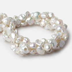 10x10-12x11mm Off White side drill Keshi Freshwater Pearl 16 inch 40 pieces AAA (ONLINE ORDER ONLY)