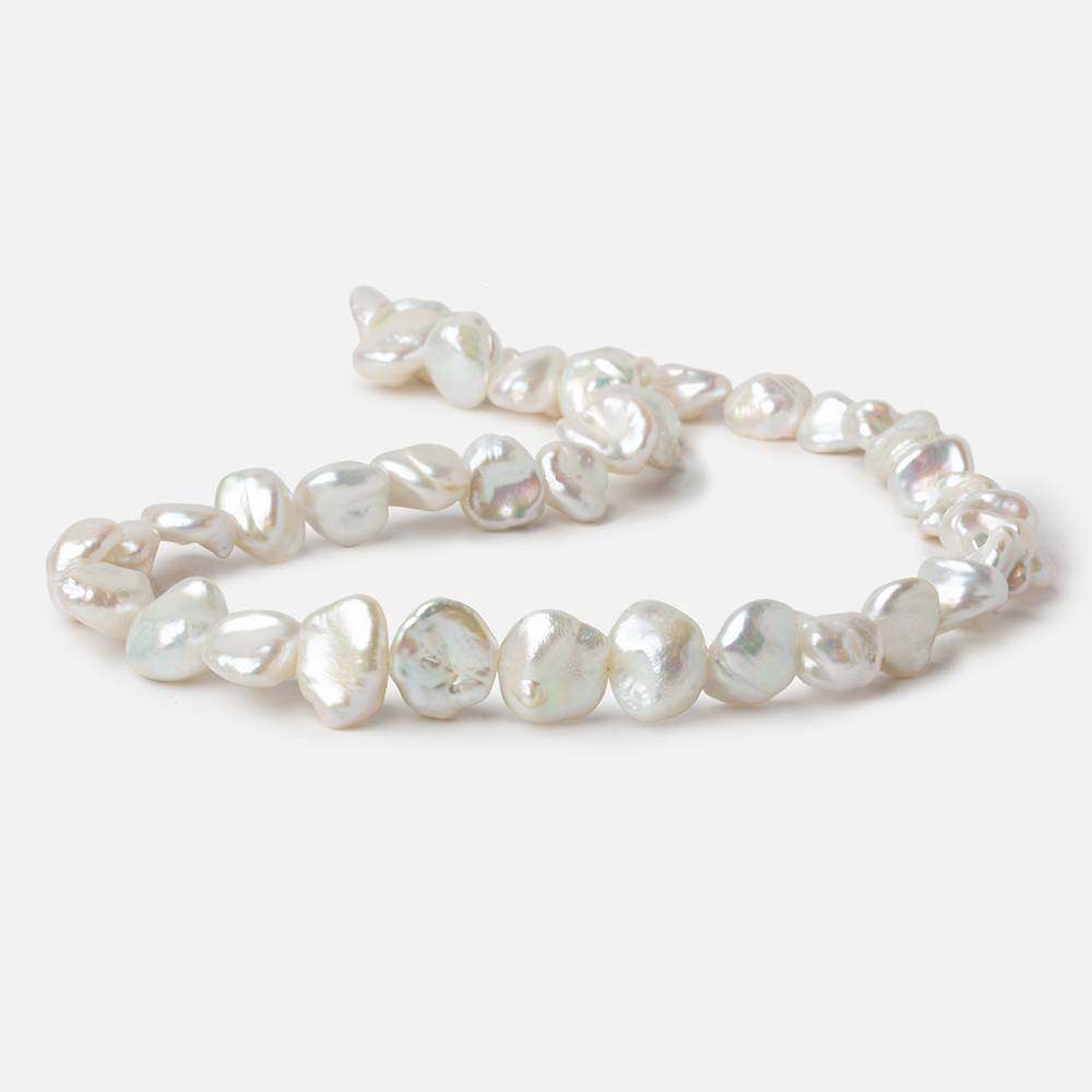 10x10-12x11mm Off White side drill Keshi Freshwater Pearl 16 inch 40 pieces AAA (ONLINE ORDER ONLY)