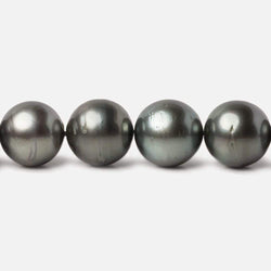 10x10-12x12.5mm Peacock Tahitian Round Saltwater Pearls 16 inch 38 pieces A (ONLINE ORDER ONLY)