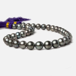 10x10-12x12.5mm Peacock Tahitian Round Saltwater Pearls 16 inch 38 pieces A (ONLINE ORDER ONLY)