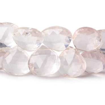 10x10-14x14mm Rose Quartz Faceted Hearts 8 inch 40 beads AA (ONLINE ORDER ONLY)