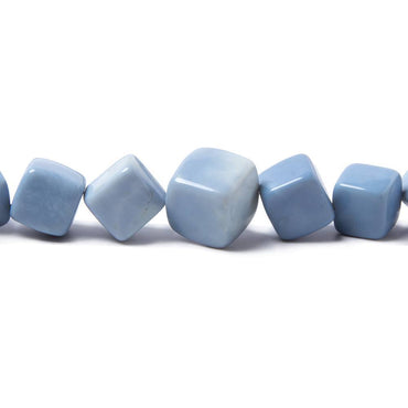 Owyhee Denim Blue Opal plain cube beads 18 inch 44 pieces (ONLINE ORDER ONLY)