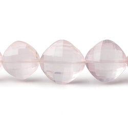 10x10-16x16mm Rose Quartz faceted pillows Beads 16.5 inch 34 pieces AA (ONLINE ORDER ONLY)