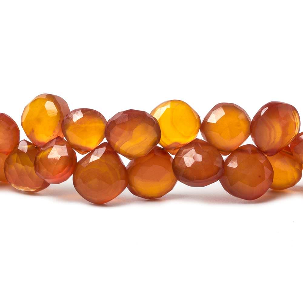 10x10mm Golden Amber Chalcedony faceted hearts 8 inch 40 pcs (ONLINE ORDER ONLY)