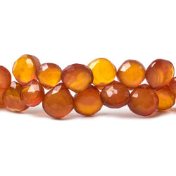 10x10mm Golden Amber Chalcedony faceted hearts 8 inch 40 pcs (ONLINE ORDER ONLY)