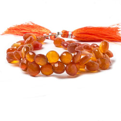 10x10mm Golden Amber Chalcedony faceted hearts 8 inch 40 pcs (ONLINE ORDER ONLY)