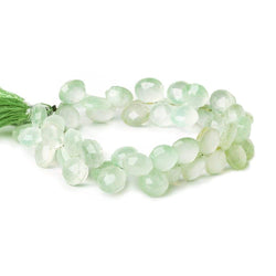 10x10mm Margarita Green Chalcedony Faceted Hearts 8 inch 45 Beads (ONLINE ORDER ONLY)