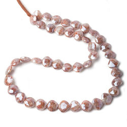 Mystic Ferrous Milky Quartz faceted hearts 16 inch 43 pieces (ONLINE ORDER ONLY)