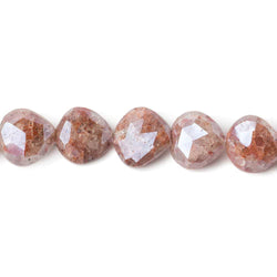 Mystic Ferrous Milky Quartz faceted hearts 16 inch 43 pieces (ONLINE ORDER ONLY)