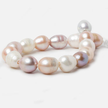 10x11-10x13mm Tri Color Baroque Large Hole Freshwater Pearls 8 inch 16 pieces (ONLINE ORDER ONLY)