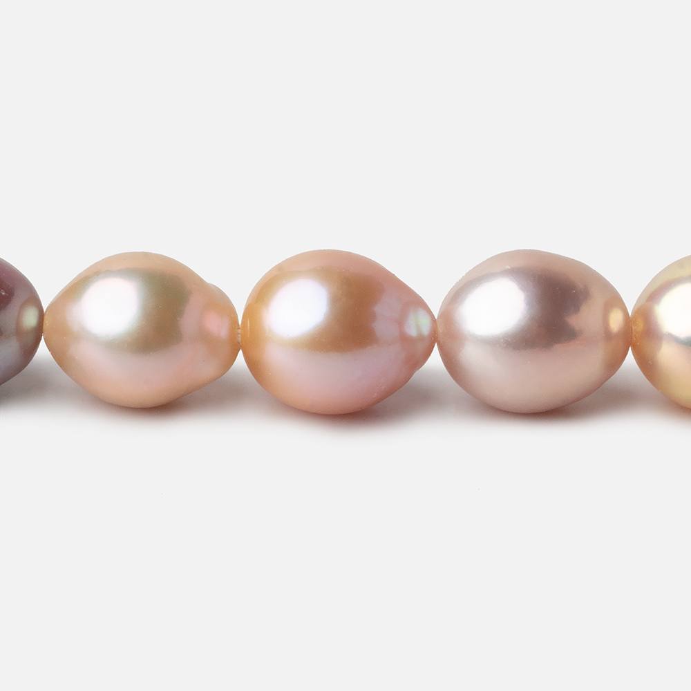 10x11-11x11mm Tri Color Baroque Freshwater Pearls 16 inch 33 pieces AAA grade (ONLINE ORDER ONLY)