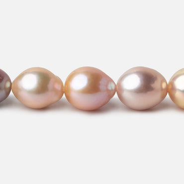 10x11-11x11mm Tri Color Baroque Freshwater Pearls 16 inch 33 pieces AAA grade (ONLINE ORDER ONLY)