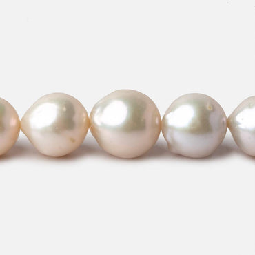 10x11-11x12mm Cream White Baroque Freshwater Pearls 16 inch 33 pieces A grade (ONLINE ORDER ONLY)