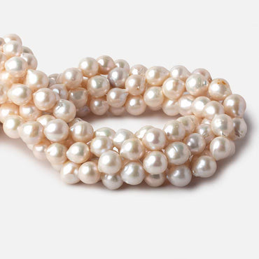 10x11-11x12mm Cream White Baroque Freshwater Pearls 16 inch 33 pieces A grade (ONLINE ORDER ONLY)