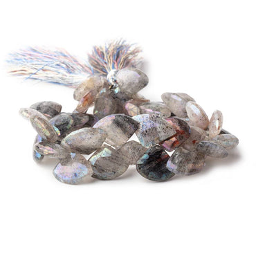 10x12-10x14mm Metallic Moss Quartz Faceted Fan Beads 7 inch 42 pieces (ONLINE ORDER ONLY)