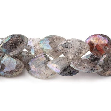 10x12-10x14mm Metallic Moss Quartz Faceted Fan Beads 7 inch 42 pieces (ONLINE ORDER ONLY)