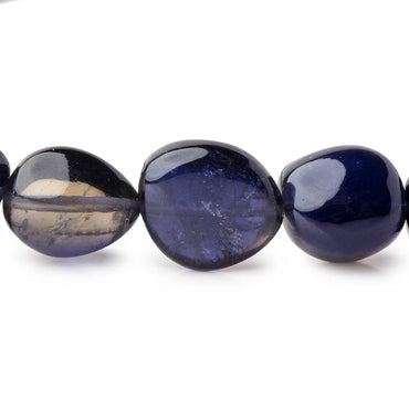 10x12-15x23mm Iolite plain nugget beads 20 inch 35 beads AAA+ (ONLINE ORDER ONLY)